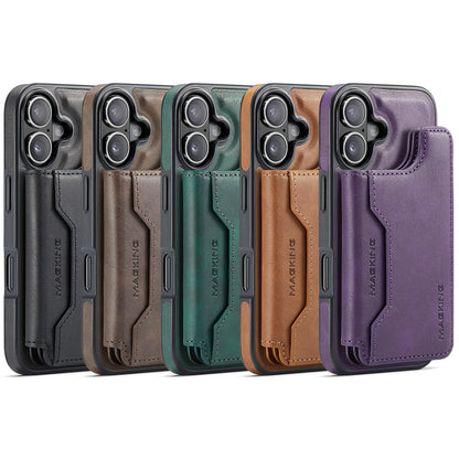 Movessira 2 in 1 Magnetic Leather Wallet Case for iPhone