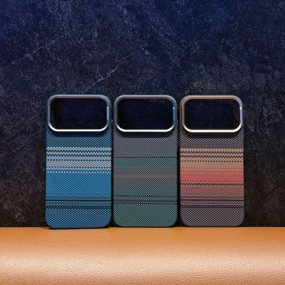 Movessira Kevlar-Texture Carbon Fiber Magnetic Case for iPhone 17 Series