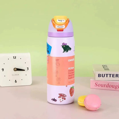 Movessira® Insulated Stainless Steel Water Bottle with Straw-32oz