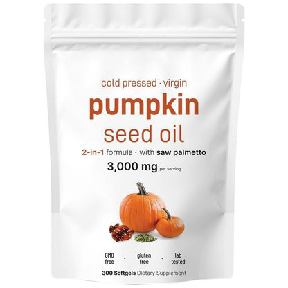 Movessira Pumpkin Seed Oil with Saw Palmetto Softgels