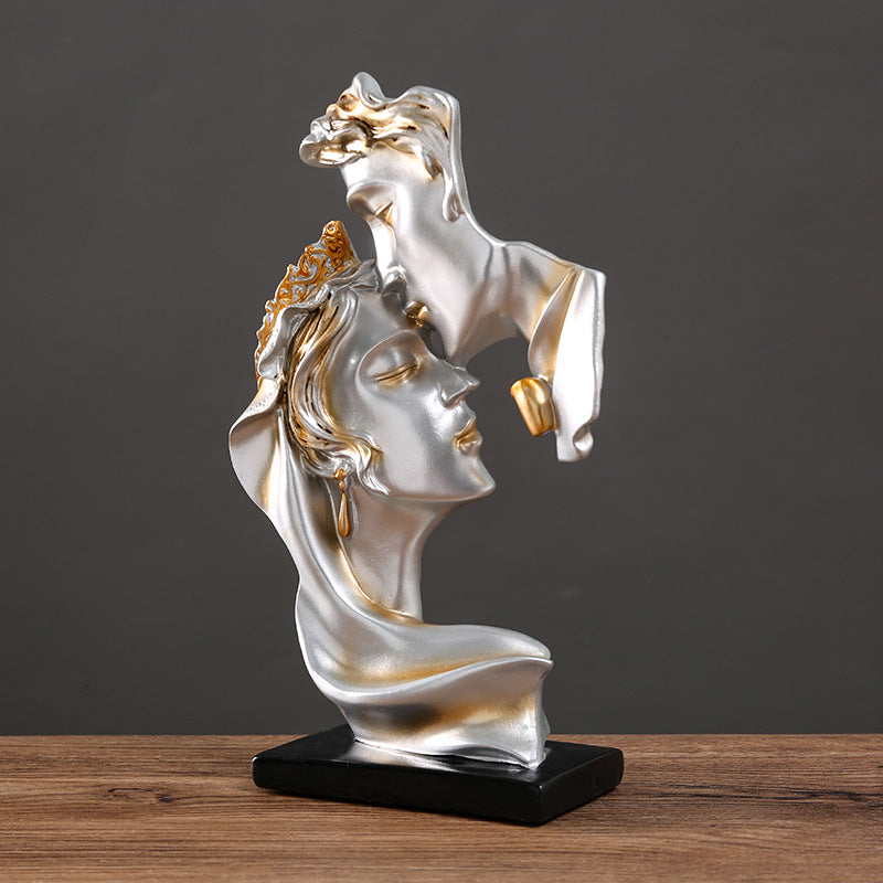 Movessira® Eternal Kiss – Resin Romantic Sculpture