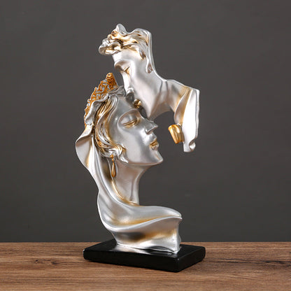 Movessira® Eternal Kiss – Resin Romantic Sculpture