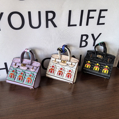 Movessira® Birkin Faubourg Inspired Mini Handbag Charm