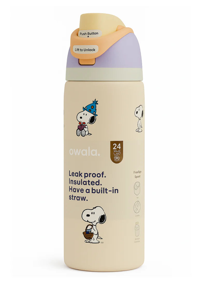 Movessira® Snoopy Pastel Straw Tumbler — 32oz