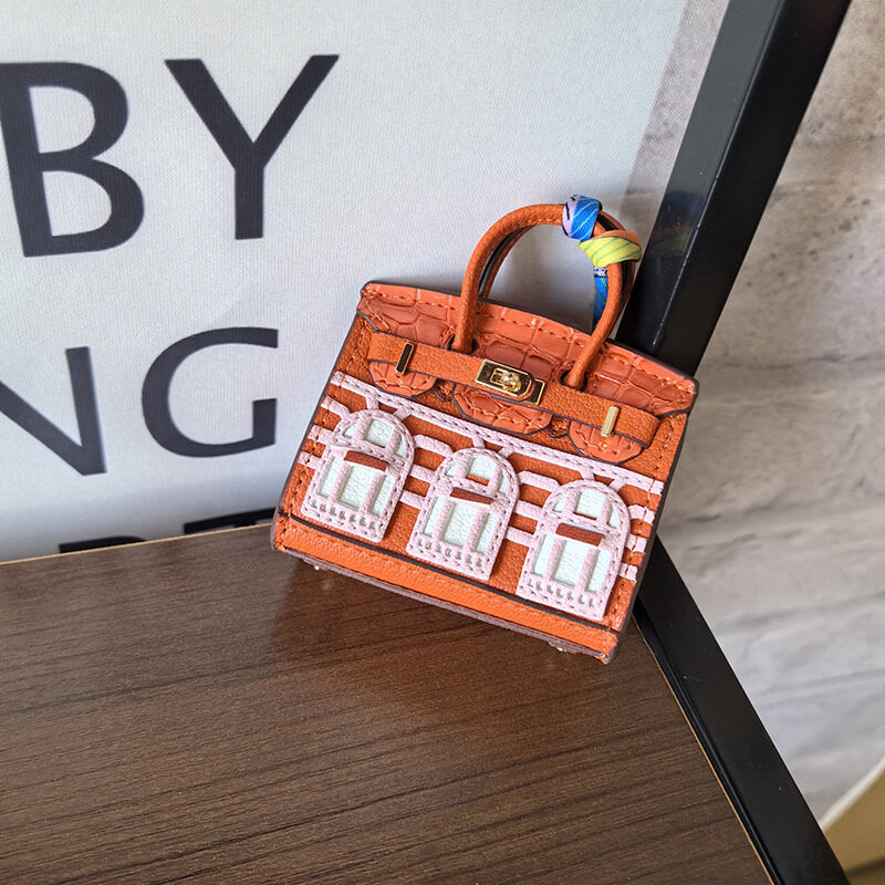 Movessira® Birkin Faubourg Inspired Mini Handbag Charm