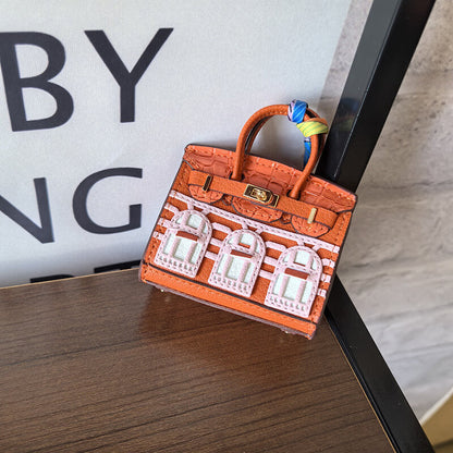Movessira® Birkin Faubourg Inspired Mini Handbag Charm