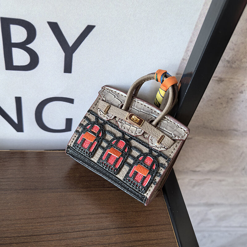 Movessira® Birkin Faubourg Inspired Mini Handbag Charm