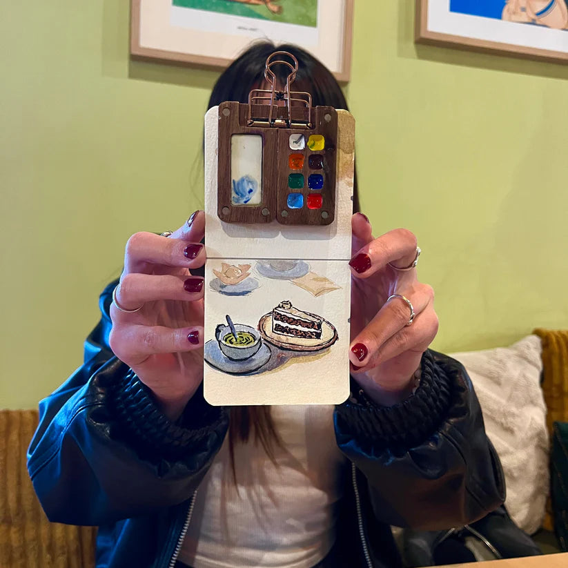 movessira™ Walnut Mini Watercolor Travel Set