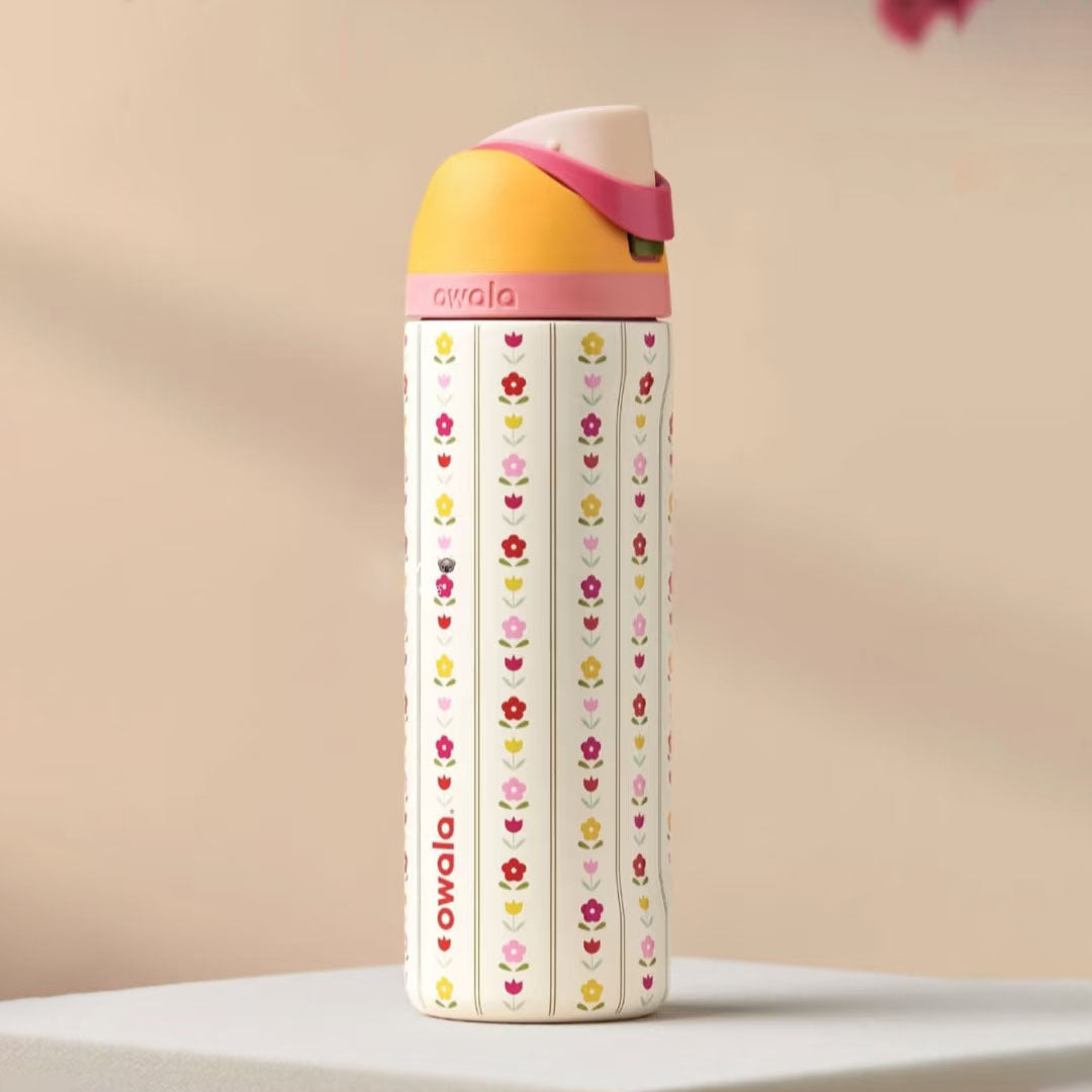 Movessira® Insulated Stainless Steel Water Bottle with Straw-32oz