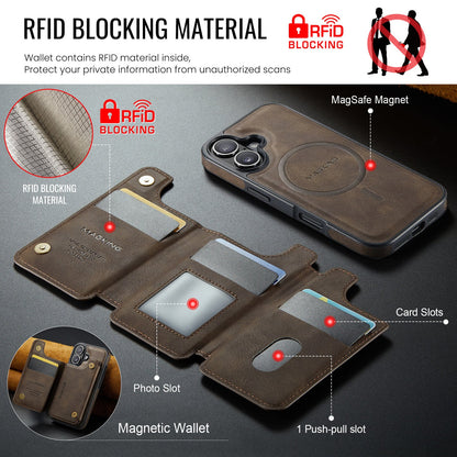 Movessira 2 in 1 Magnetic Leather Wallet Case for iPhone