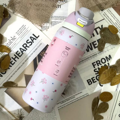 Movessira® Insulated Stainless Steel Water Bottle with Straw-32oz