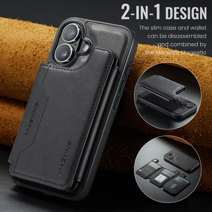 Movessira 2 in 1 Magnetic Leather Wallet Case for iPhone