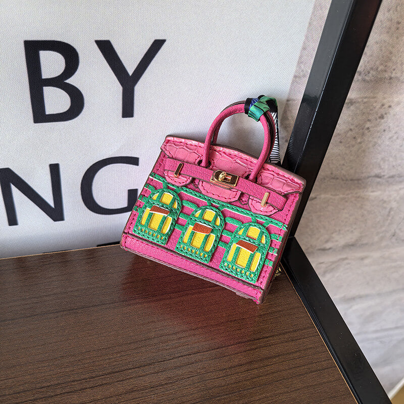 Movessira® Birkin Faubourg Inspired Mini Handbag Charm