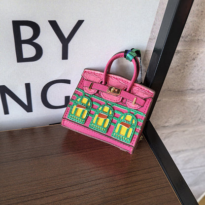 Movessira® Birkin Faubourg Inspired Mini Handbag Charm