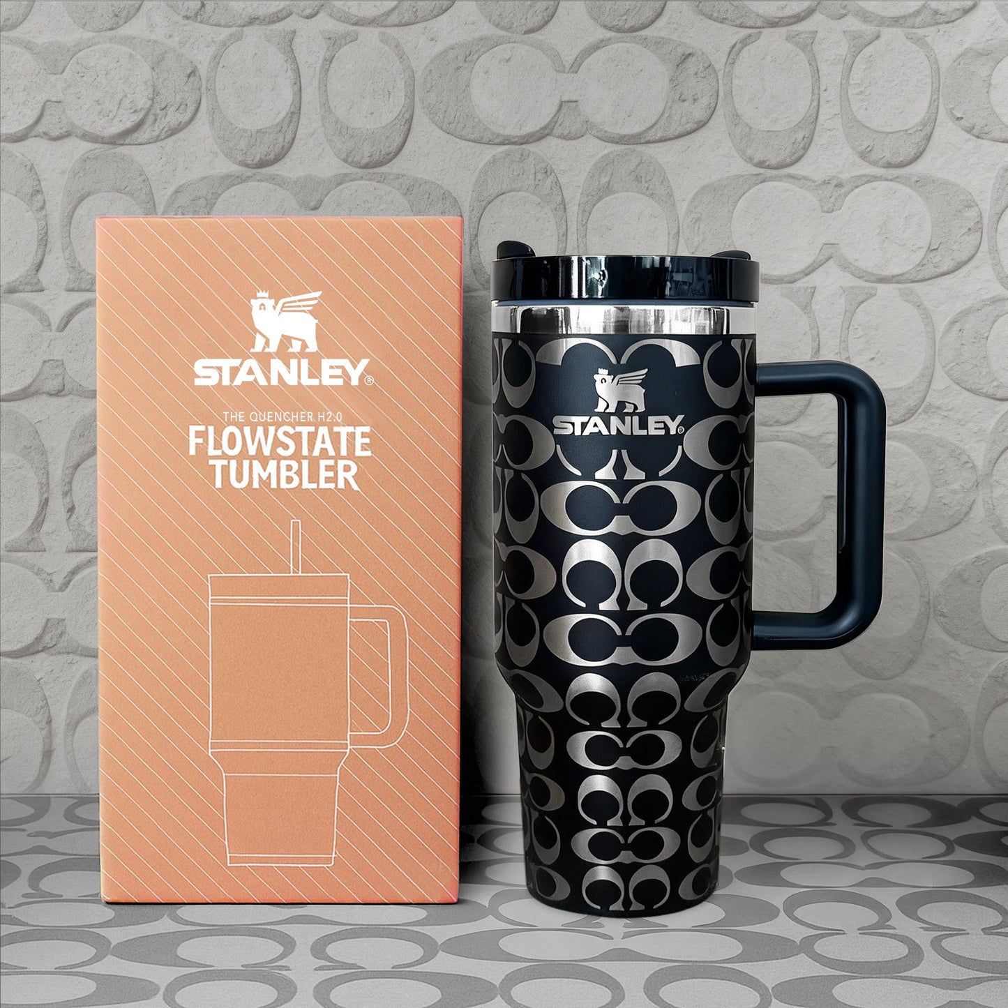 Movessira® Signature Monogram 40oz Tumbler