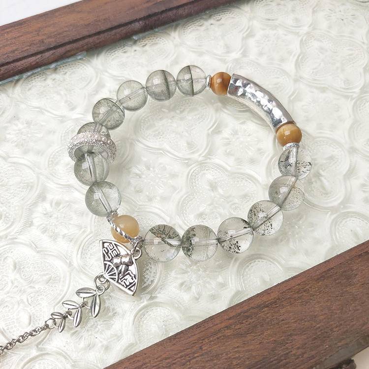 Movessira® Guardian Strength Bracelet – Green Phantom & Golden Tiger Eye