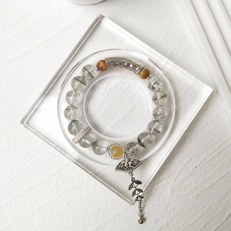 Movessira® Guardian Strength Bracelet – Green Phantom & Golden Tiger Eye