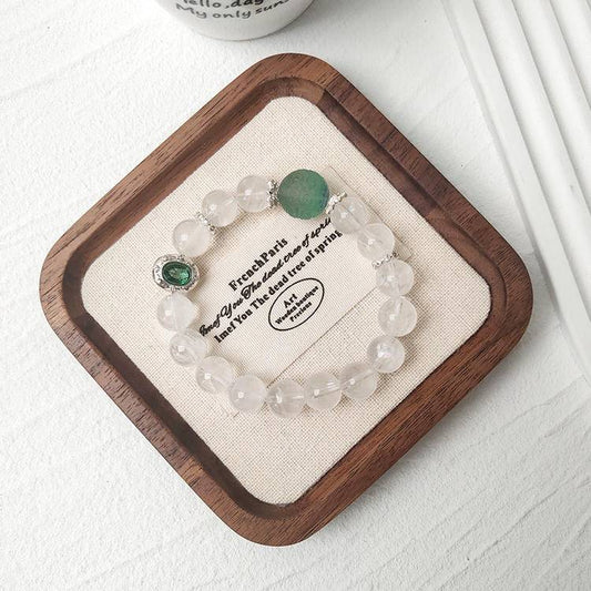 Movessira® Mystic Clarity Bracelet – Phantom Quartz & Fluorite Spiral Beads