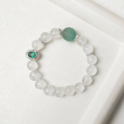 Movessira® Mystic Clarity Bracelet – Phantom Quartz & Fluorite Spiral Beads