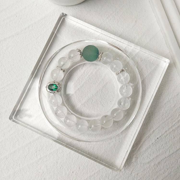 Movessira® Mystic Clarity Bracelet – Phantom Quartz & Fluorite Spiral Beads