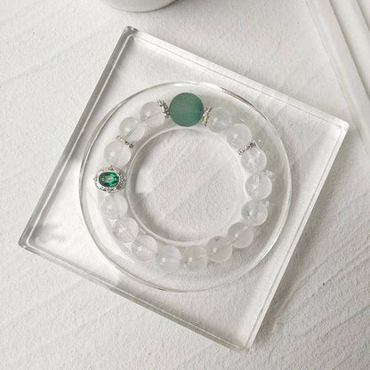 Movessira® Mystic Clarity Bracelet – Phantom Quartz & Fluorite Spiral Beads