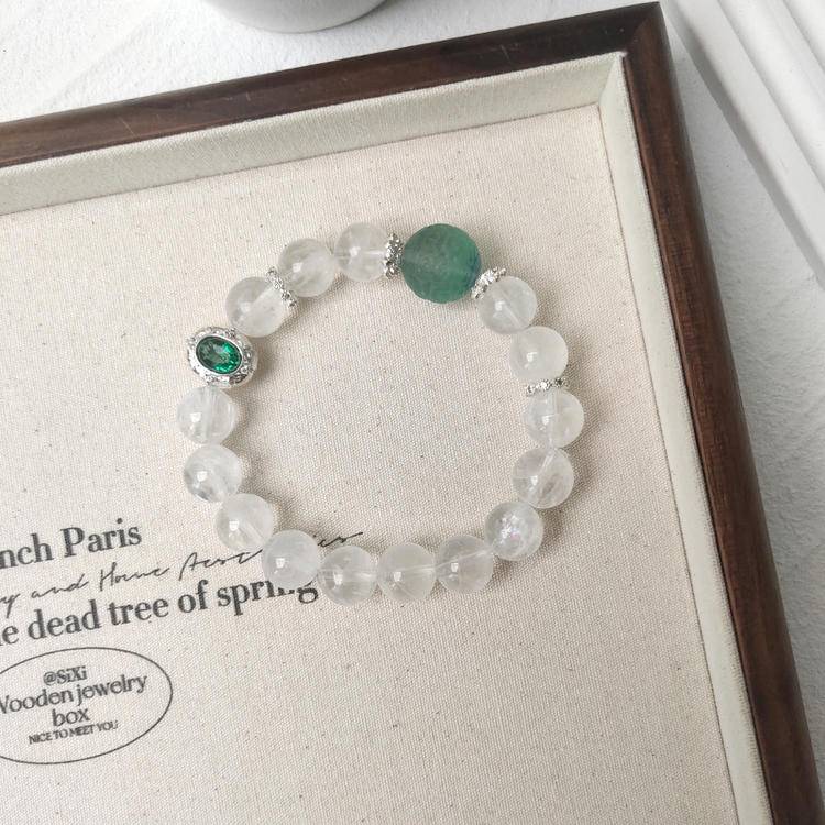 Movessira® Mystic Clarity Bracelet – Phantom Quartz & Fluorite Spiral Beads