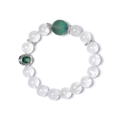 Movessira® Mystic Clarity Bracelet – Phantom Quartz & Fluorite Spiral Beads