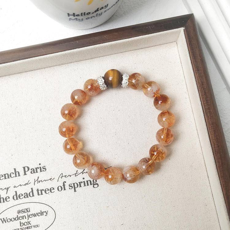 Movessira® Solar Vitality Bracelet – Citrine Tower Crystal & Golden Tiger Eye