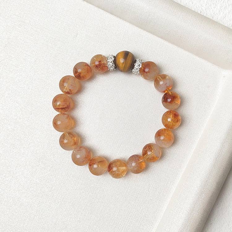 Movessira® Solar Vitality Bracelet – Citrine Tower Crystal & Golden Tiger Eye