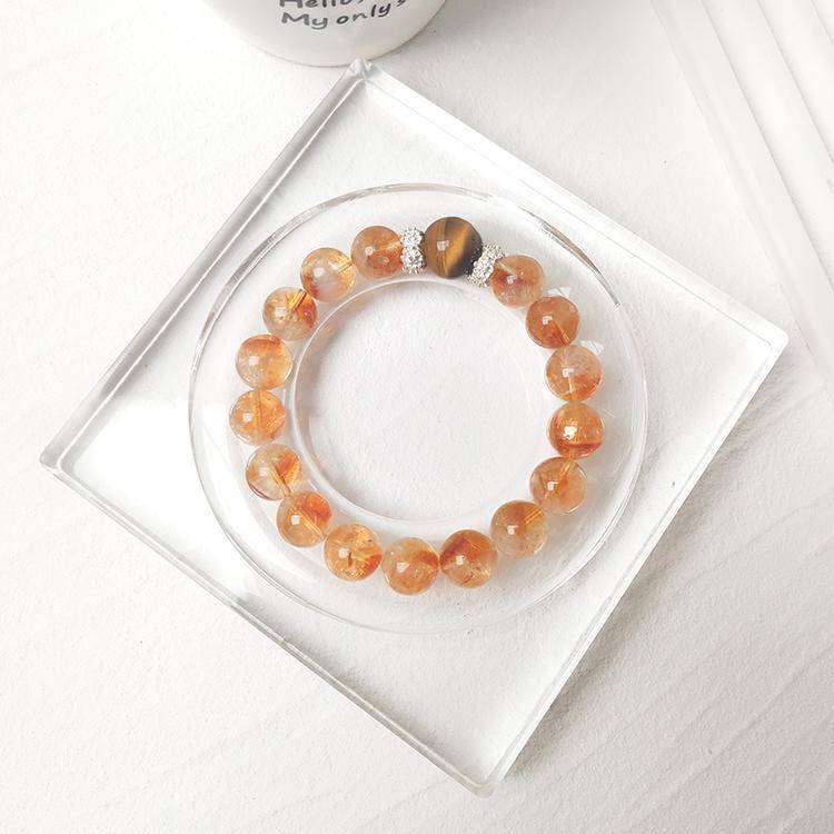 Movessira® Solar Vitality Bracelet – Citrine Tower Crystal & Golden Tiger Eye