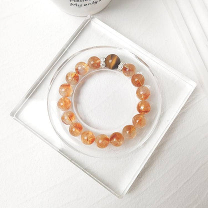 Movessira® Solar Vitality Bracelet – Citrine Tower Crystal & Golden Tiger Eye