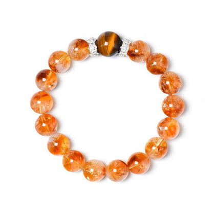 Movessira® Solar Vitality Bracelet – Citrine Tower Crystal & Golden Tiger Eye