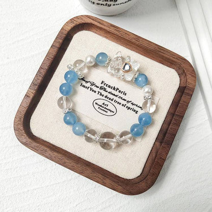 Movessira® Aquabear Bracelet – Aquamarine & Clear Quartz