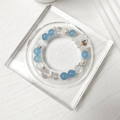 Movessira® Aquabear Bracelet – Aquamarine & Clear Quartz