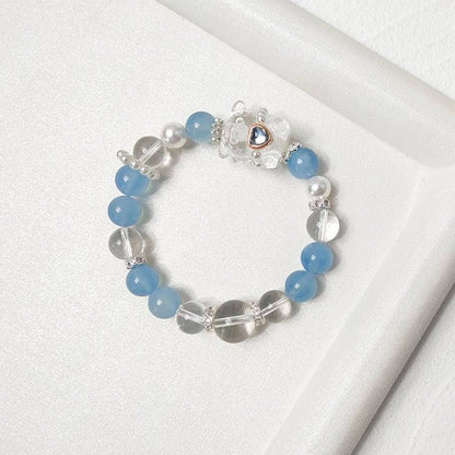 Movessira® Aquabear Bracelet – Aquamarine & Clear Quartz