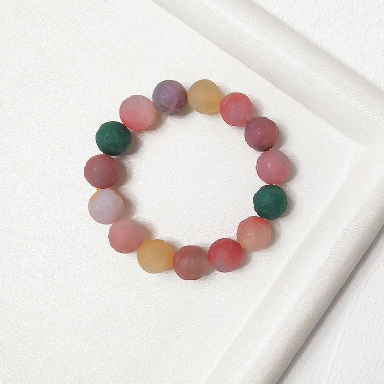 Movessira® Fortune Clover Bracelet – Carved Agate Beads