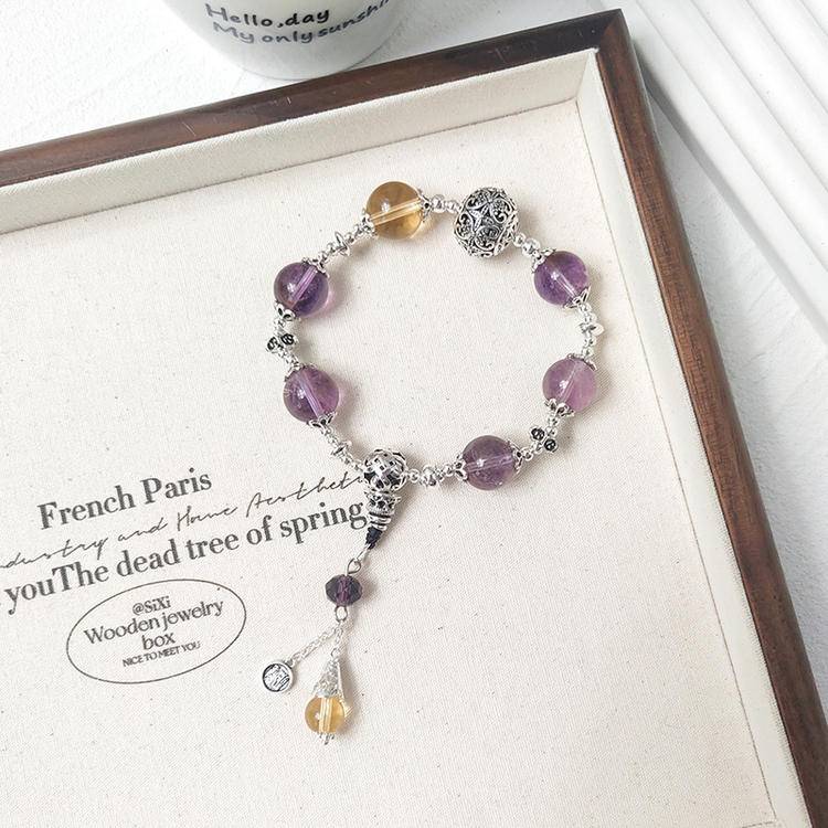 Movessira® Wisdom Harmony Bracelet – Amethyst & Citrine