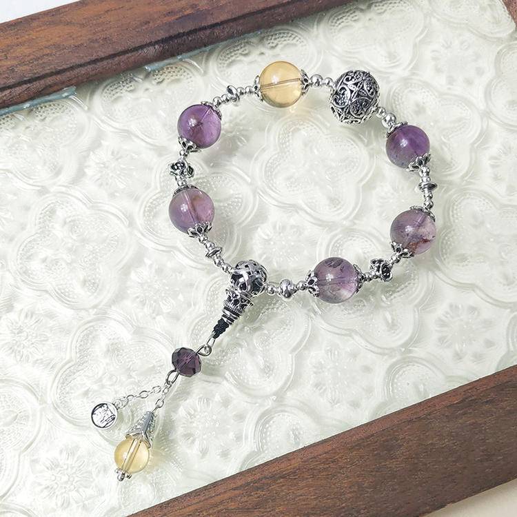 Movessira® Wisdom Harmony Bracelet – Amethyst & Citrine