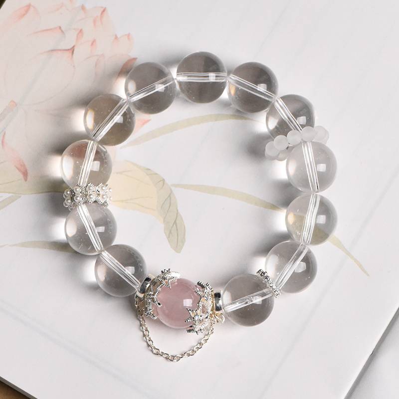 Movessira® Pure Love Bracelet – Clear Quartz & Rose Quartz