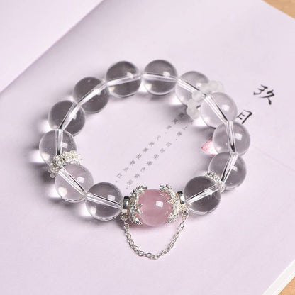 Movessira® Pure Love Bracelet – Clear Quartz & Rose Quartz