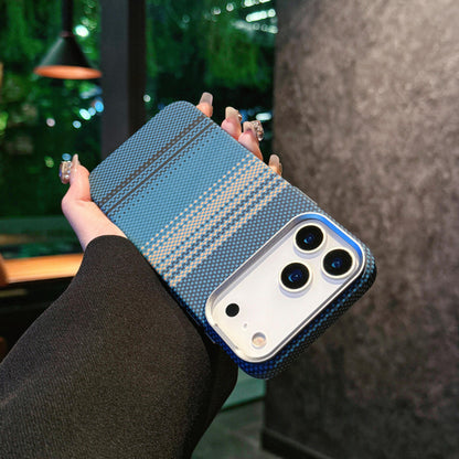 Movessira Kevlar-Texture Carbon Fiber Magnetic Case for iPhone 17 Series