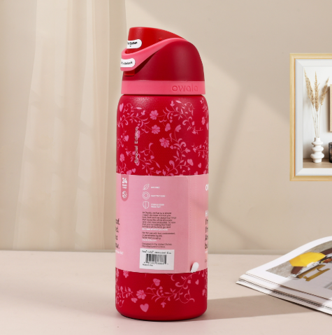 Movessira® Insulated Stainless Steel Water Bottle with Straw-32oz