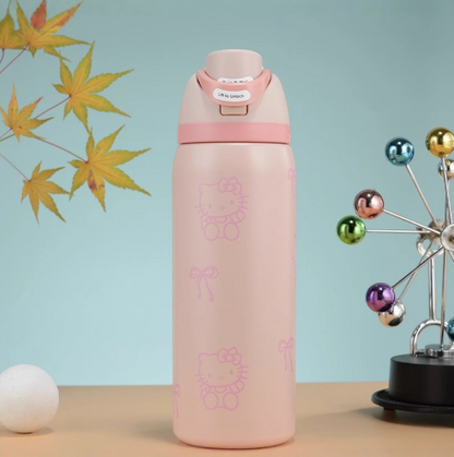 Movessira® Insulated Stainless Steel Water Bottle with Straw-32oz