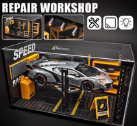 Silver-Repair Garage (with LED & Dustproof Cover)