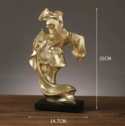 Movessira® Eternal Kiss – Resin Romantic Sculpture