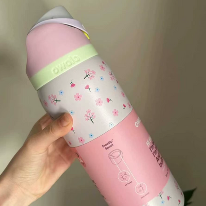 Movessira® Insulated Stainless Steel Water Bottle with Straw-32oz