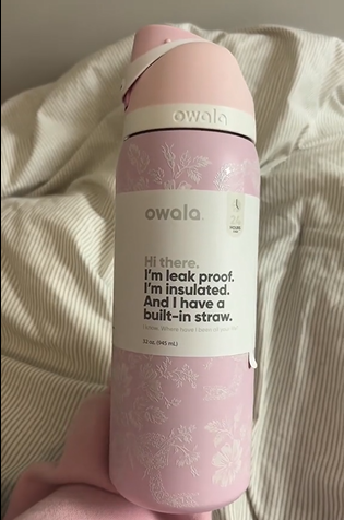 Movessira® Insulated Stainless Steel Water Bottle with Straw-32oz