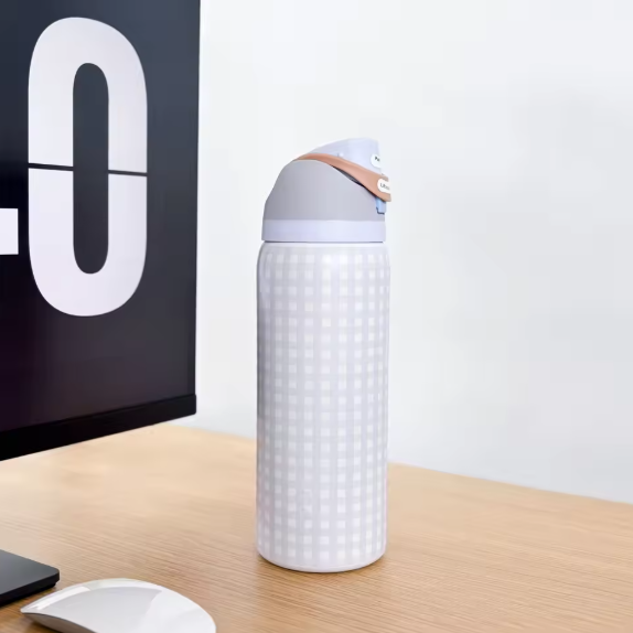 Movessira® Insulated Stainless Steel Water Bottle with Straw-32oz