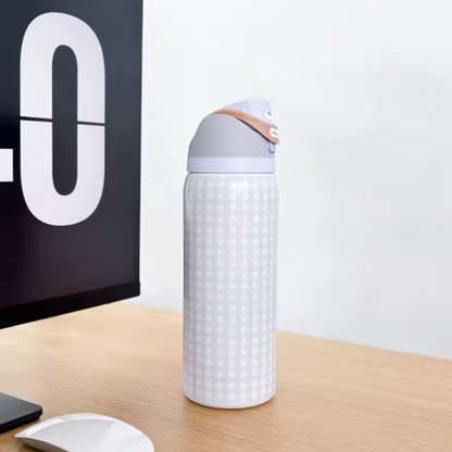 Movessira® Insulated Stainless Steel Water Bottle with Straw-32oz